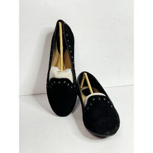 Earth Brand Womens Butternut Studded Suede Flats Casual Comfort Black Size 7 EUC